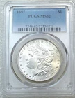 1897 P Morgan Silver Dollar PCGS MS62 Frosty White Just Graded New Holder D205R