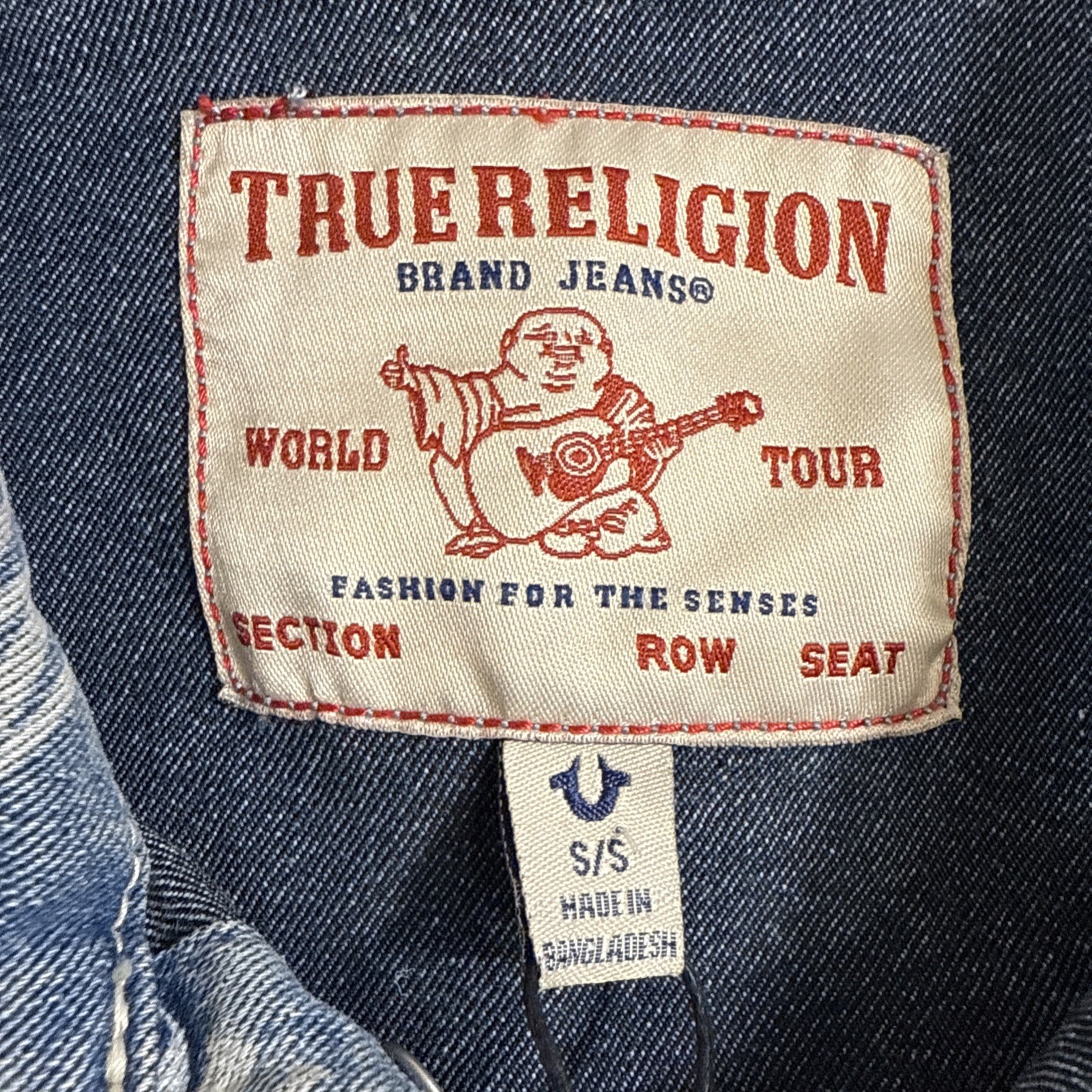 True Religion WOMEN SMALL Light Bliss  Relaxed Trucker Denim  NWT JEAN JACKET thumbnail 5