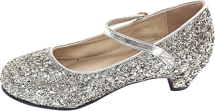 Niñas Niños Mary Jane Brillo Tacón Bajo Gatito Fiesta Boda Corte Zapatos