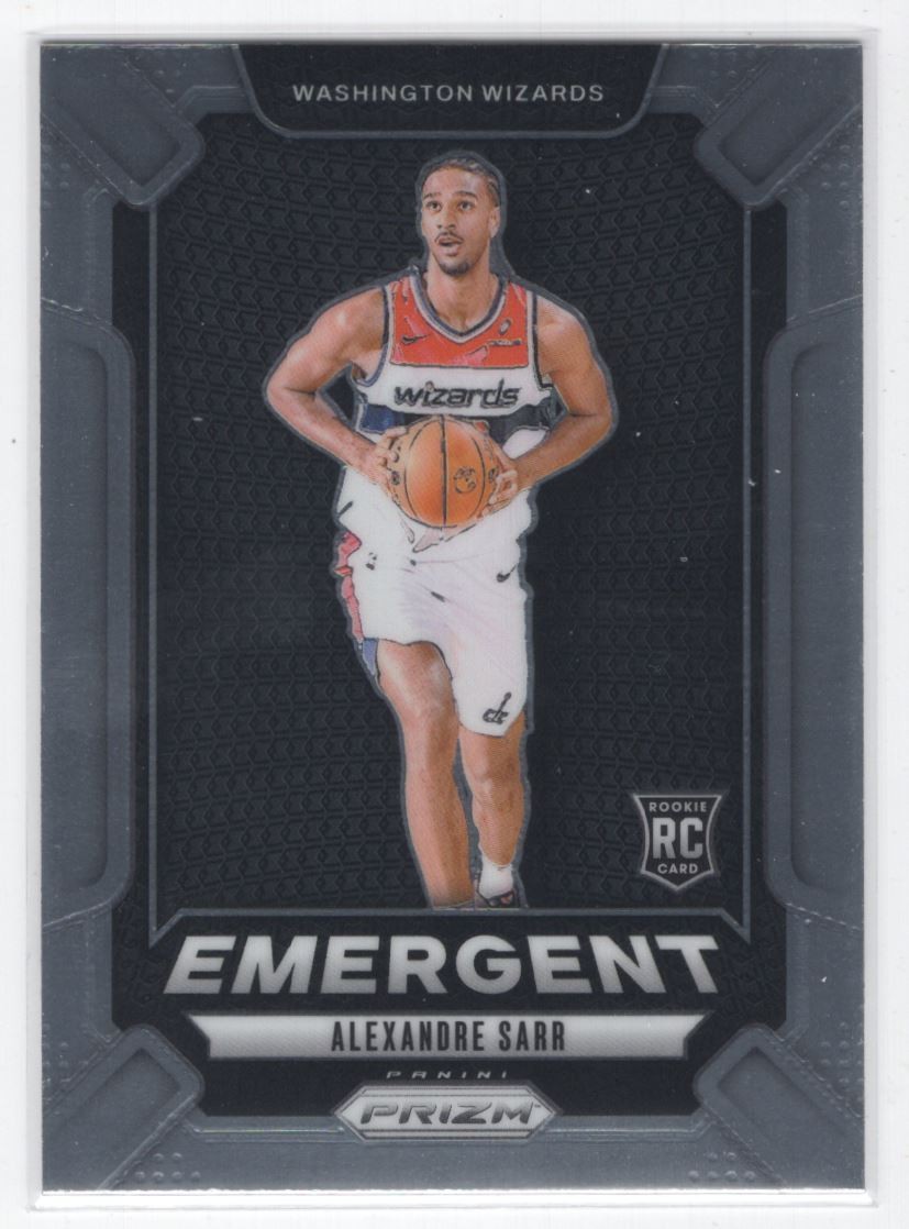 #14 2024-25 Panini Prizm Emergent Base Alexandre Sarr Rookie Washington Wizards