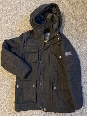 Kapuzenmantel Winterjacke Webparka Next Junge 9 Jahre 134 cm dunkelgrau