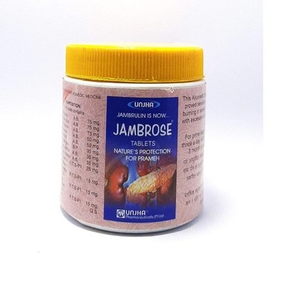 The Unjha Pharma Ayurvedic Jambrose  (100 Tablets) , 100% Ayurvedic Formula