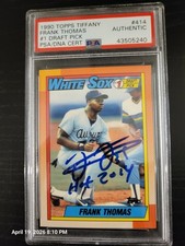 1990 Topps Tiffany - Frank Thomas #414  (RC) (AU, PSA/DNA)