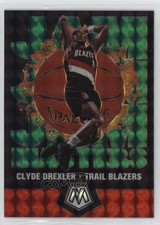 2019-20 Panini Mosaic Jam Masters Green Mosaic Prizm Clyde Drexler #4 HOF 0bn8