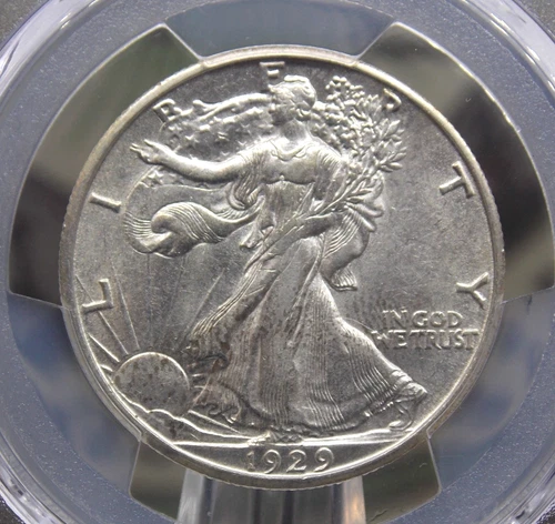 1929 "D" Walking Liberty SILVER Half Dollar 50c PCGS AU55 #125 About Unc ECC&C