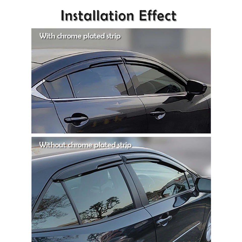 Para Honda CR-V CRV 2007-2011 JDM Mugen Estilo Ventana Viseras Protectores de Lluvia Deflector Foto 4 de 4