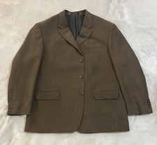 Andrew Fezza Brown Corduroy Single-Breasted Blazer Notch Lapel Inner Pockets
