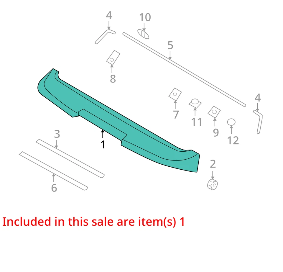 Rear Spoiler Opt 8721B1 Fits 07-12 SANTA FE 618793 Foto 3 de 4