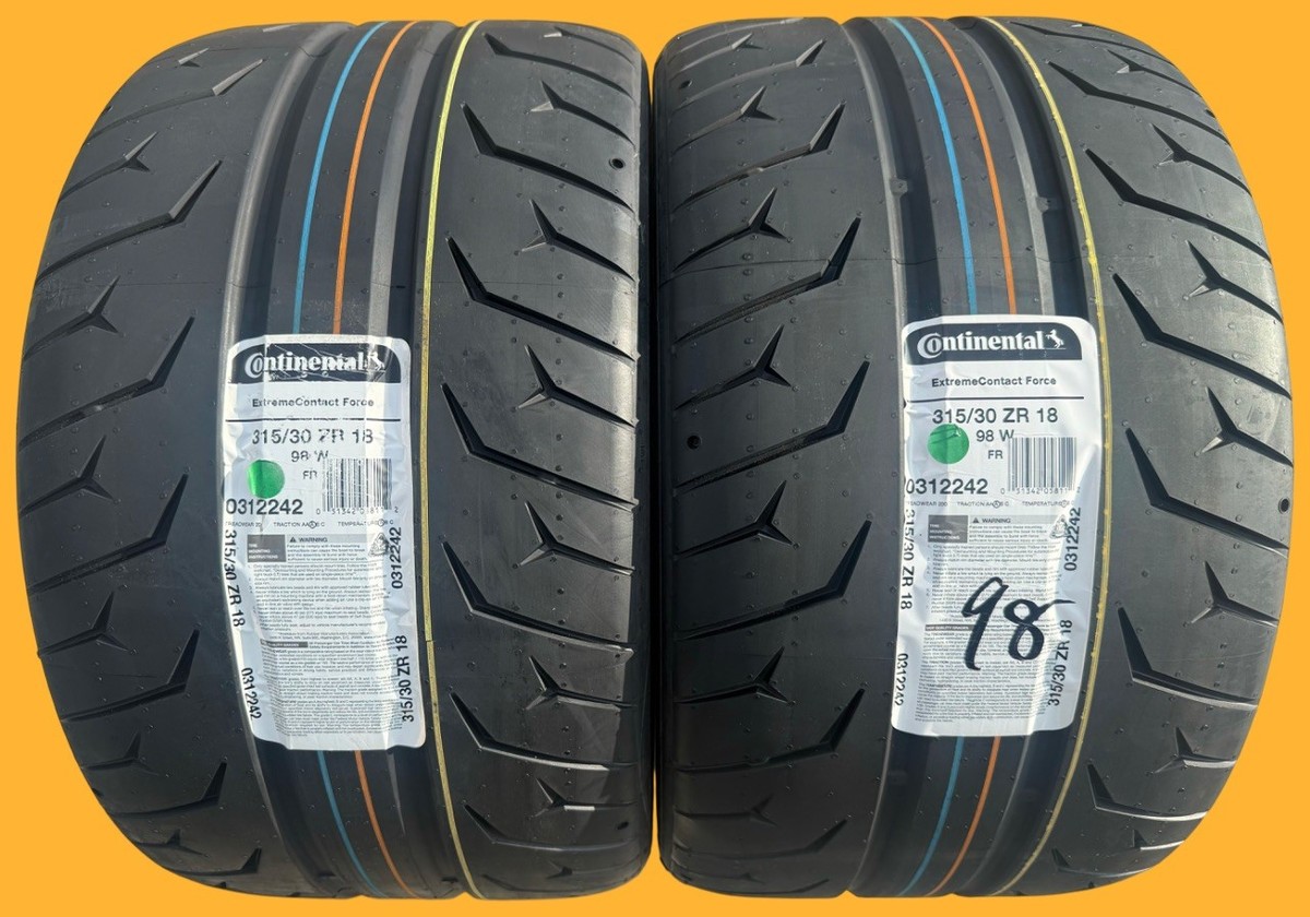 TWO NEW 315/30ZR18 Continental ExtremeContact Force Tires Like