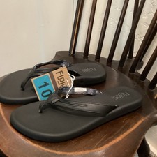 NEW Women's FLOJOS Flip Flop Sandals Memory Foam Size 10 Black