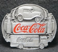 XA03161 NOS VINTAGE 1991  COCA-COLA  SODA POP BEVERAGE PEWTER BELT BUCKLE