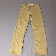 Levi's 514 Jeans Boys 12 Tan Denim 5 Pockets Mid Rise Everyday Wear Straight Leg
