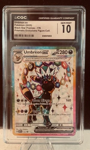 Umbreon ex 176 Black Star Promo CGC 10 GEM MINT Pokemon Prismatic Evolutions