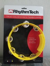 Rhythm Tech 8 Inch Tambourine Molded Handle For Easy Playing.