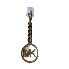 MICHAEL KORS MK Logo Purse Bag Charm Pendant Key Chain Yellow Gold Tone