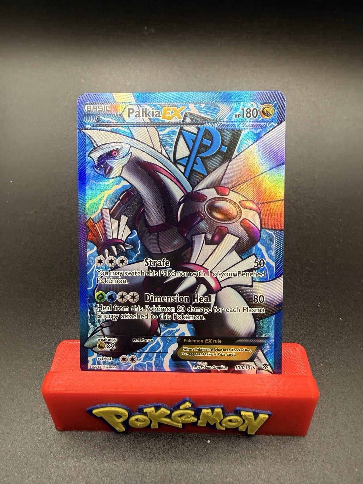 Palkia EX - 100/101 - Pokemon Plasma Blast Black & White Full Art Rare Card LP