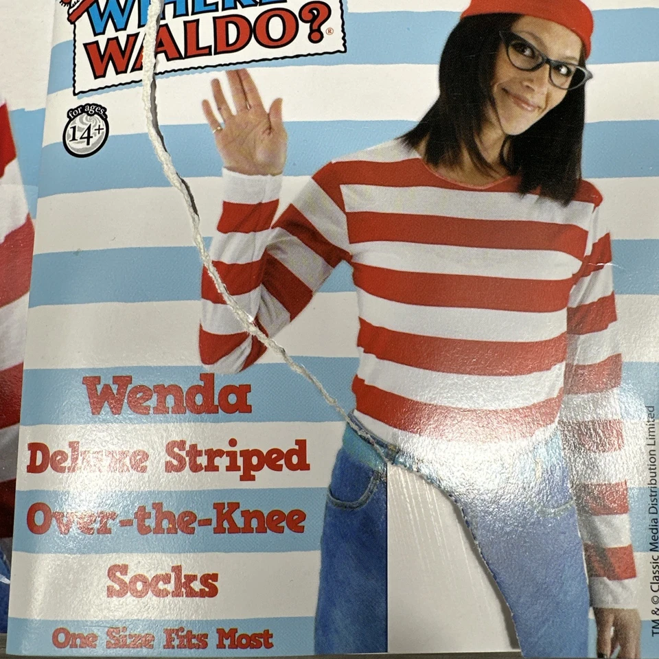 Where’s Waldo Wenda Costume S/M Halloween With Socks - No Glasses - Image 4 of 4