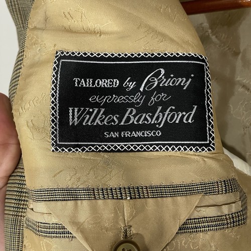 BRIONI Glen Plaid Wheat Brown 3/2 Roll Sport Coat 44L Blazer Jacket - Picture 2 of 13