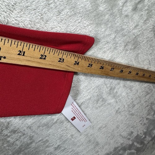 IC Collection NEW Tunic Top Women 2X Red Pullover Stretch Made USA Long Sleeve - Picture 7 of 11
