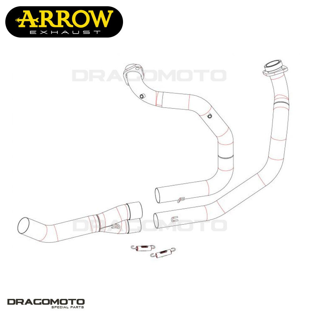 Collecteur moto Arrow RC pour Honda Africa Twin 750 raid aventure