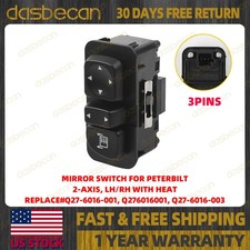 Door Mirror Left Right w/ Heat Mirror Switch For Peterbilt 2-Axis Q27-6016-001