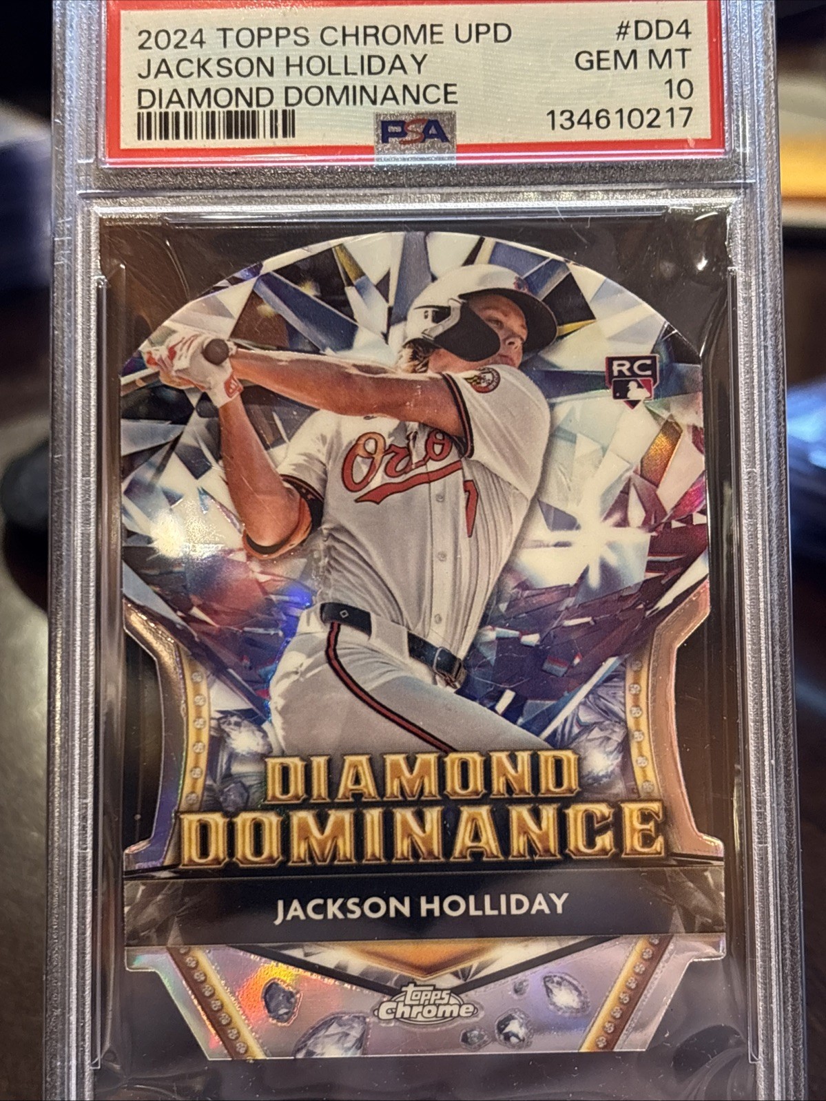 2024 Topps Chrome Update Jackson Holliday Diamond Dominance DD4 RC PSA 10 GEM