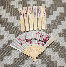 Set of Folding Bamboo Fans - Oriental Style