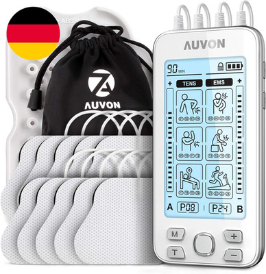 AUVON 4 Kanäle TENS Gerät EMS Trainingsgerät Für Schmerzlinderung Therapie Mit 2