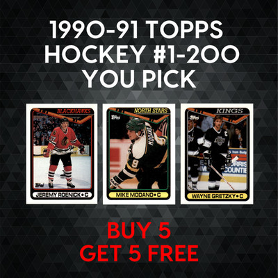 1990-91 Topps Hockey #1-200 - YOU PICK - Complete Your Set