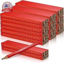 100 Pcs Carpenter Pencils, Octagonal Hard Black Carpenter Pencils for Woodworkin