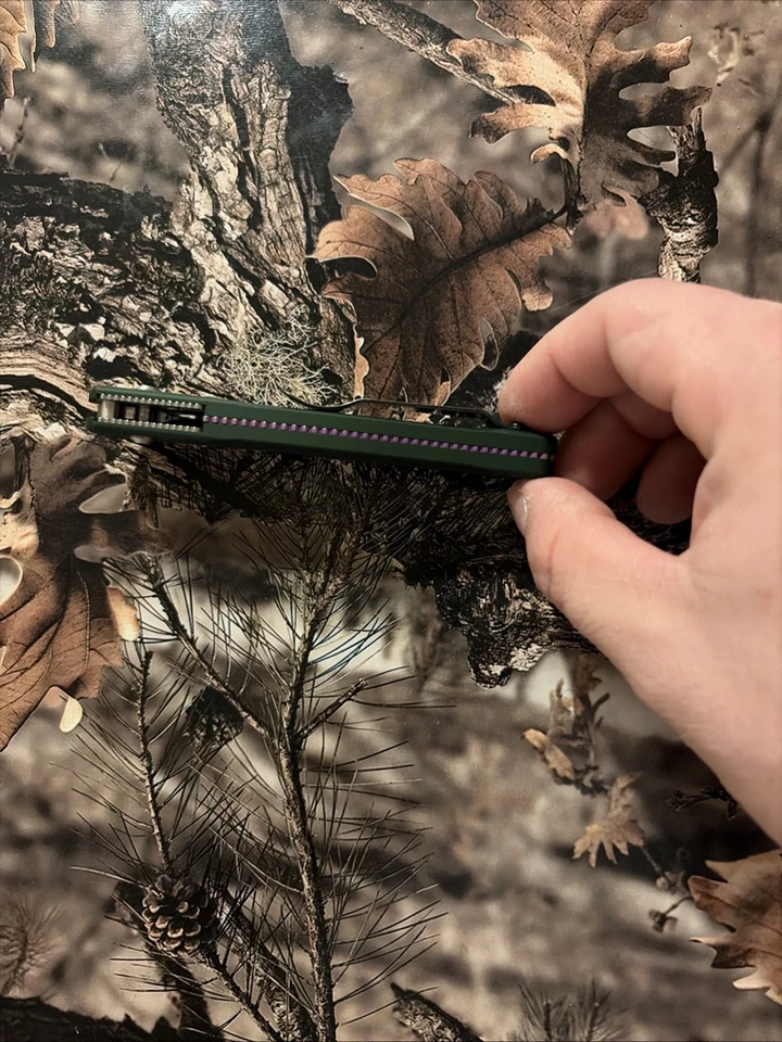 Mango de aluminio verde de acero inoxidable premium hecho en banco Osborne 940 CPM-S30V Foto 2 de 4