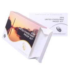 Empty Packaging Replacement Clad Proof Set Box & COA No Coins 2014