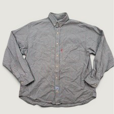 Vintage Levi's Mens S Shirt Multi Color Plaid Long Sleeve Flannel Made in USA