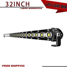 90W Single Row LED Light Bar 32in 34in Ultra-Slim Combo Beam for Offroad 4x4 ATV