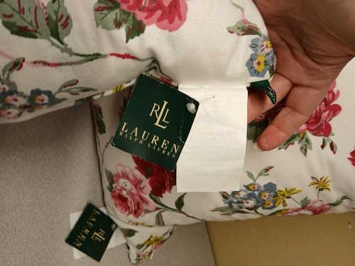 Ralph Lauren Petticoat Floral 3 Throw Pillow Cases Cottage New With Tags - Picture 4 of 12