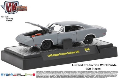 M2 MACHINES CHASE CAR 750 PCS 1969 DODGE CHARGER DAYTONA 440 AUTO-PROJECTS 1:64