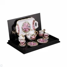 Coffee Set for Two Garden Rose 115.361/6 Reutter Porcelain Dollhouse Miniature