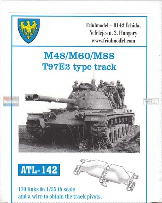 FRUATL142 1:35 Friulmodel Track Link Set - M48 / M60 / M88 T97E2 Type Track Set