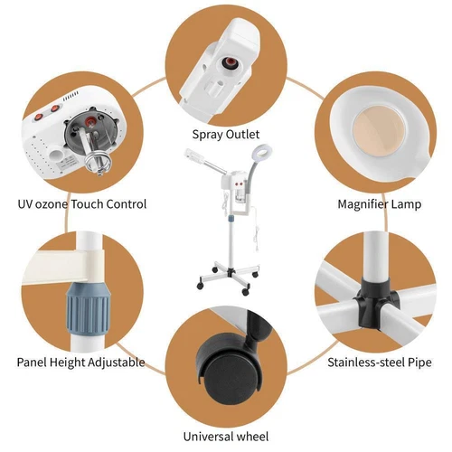 2in1Facial Steamer and 3 X Magnifying Lamp Beauty Spa Skin Care White - Picture 2 of 12