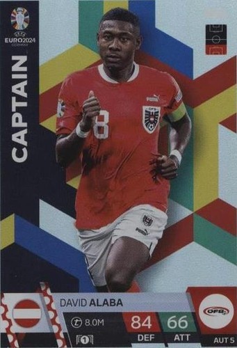 2024 Topps Chrome UEFA Euro Sapphire David Alaba Red Auto /5
