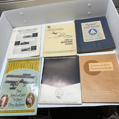 Vintage Pilot Training Manual Book Lot 6 Mountain Flying CAP