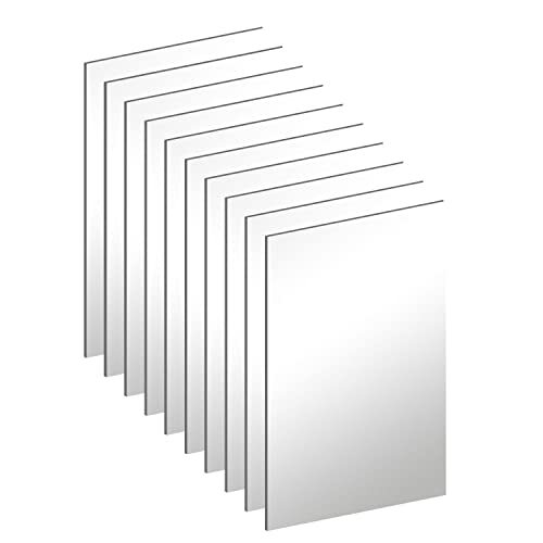 10Pcs Acrylic Mirror Tiles, 4'' x 6'' x 0.07'' Mirror Sheets for 4" x 6" 10Pcs - Picture 2 of 8