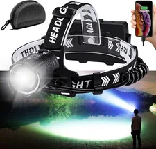 VASTFIRE Head Lamp 2000000 High Lumens Headlamp Rechargeable Spot-and Floodlight