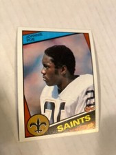 New Orleans saints born n St. Louis Missouri tigers johnnie Poe 1984 topps card