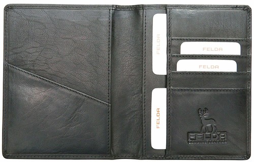 Felda Rfid Blocking Leather Passport Cover Holder Travel Wallet With Credit Card - Picture 5 of 21