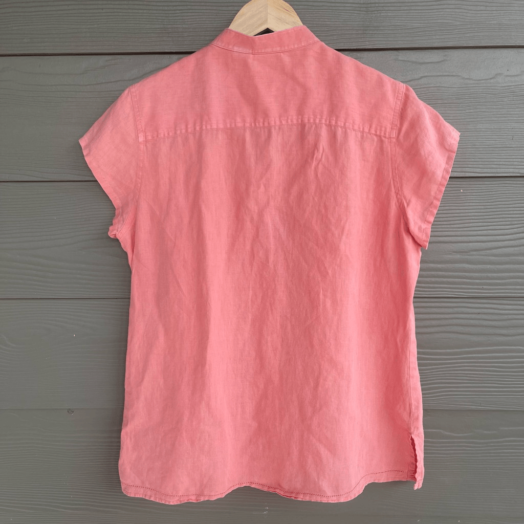 L.L. Bean pink 100 linen top eBay