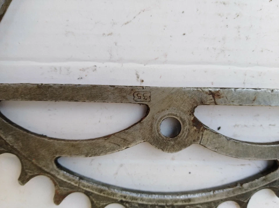 Guarnitura corona Bianchi 1935 Real Superba bicicletta epoca anni 30  - Immagine 2 di 2