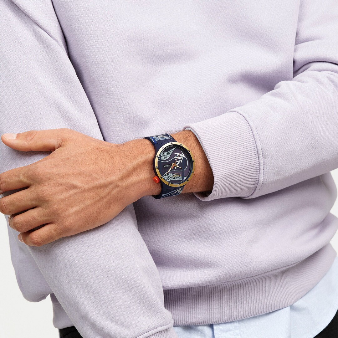 アナログ腕時計 SWATCH [Headquarters] Year of the Snake BLUE AND GOLDEN LITH Swatch BLUE AND GOLDEN LITHE DANCER Year of the Snake