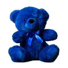 9" Royal Blue Plush Teddy Bear Stuffed Animal Toy Gift New 