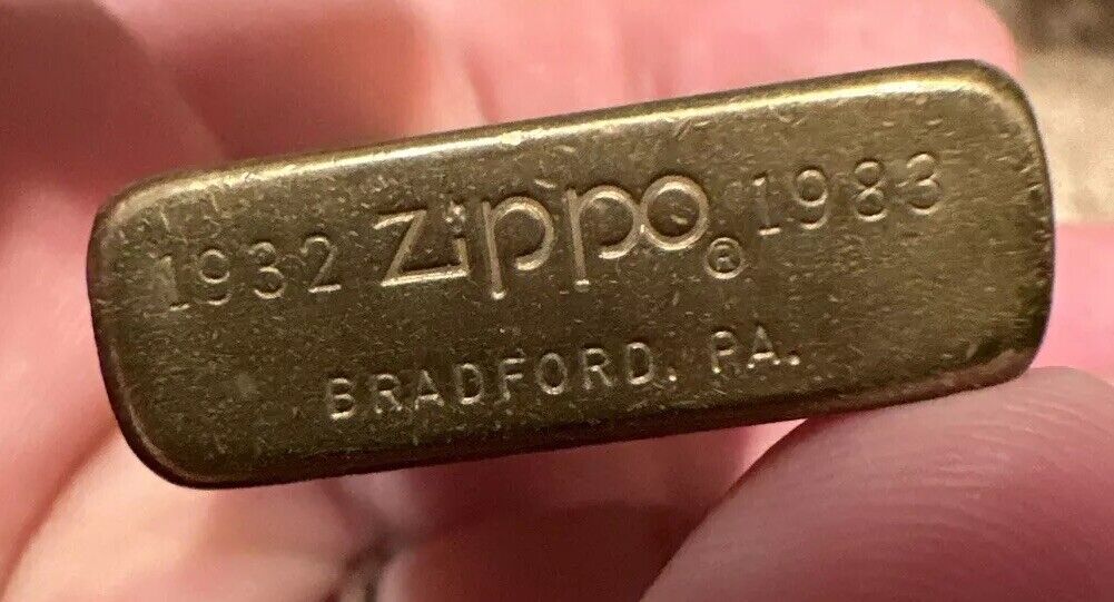 1932-1983 Solid Brass Zippo Lighter - Commemorative 1932 1932-1983 Solid Brass Zippo Lighter - Commemorative 1932